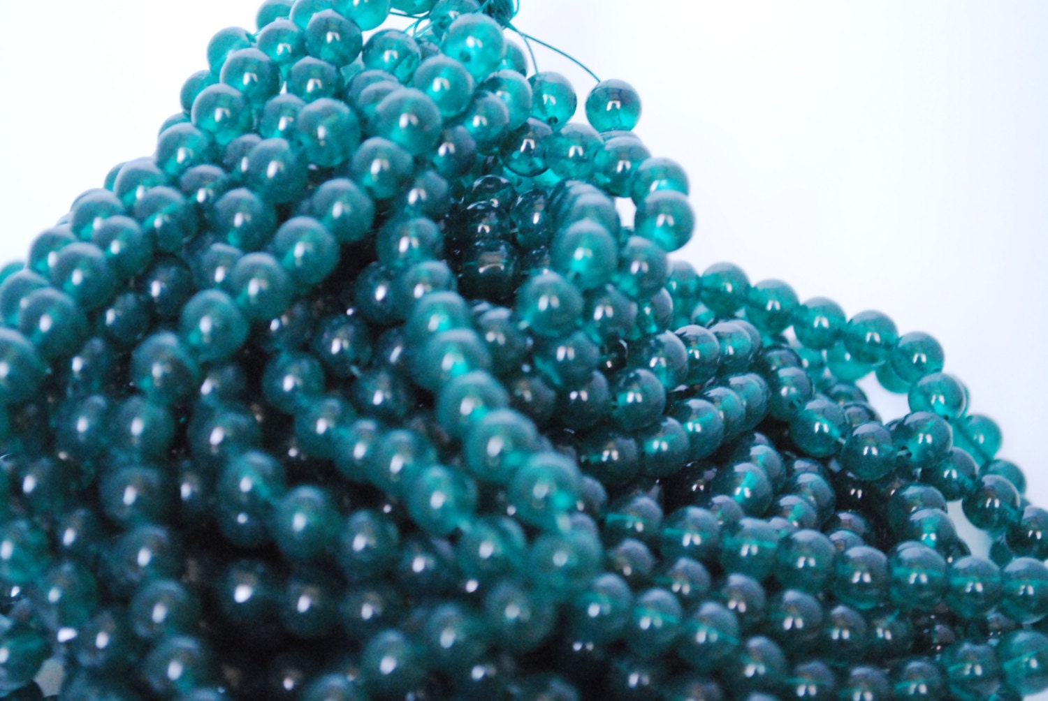 SALE: Imitation Jade Teal Beads