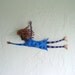 Metal sculpture wall art Zelda lady flying upcycled metal wall decor