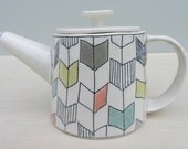 Porcelain Arrow Tale Teapot Handmade