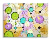 Original Acrylic Painting - Geometric Abstract Art - Nursery Wall Decor - Pink Painting Baby Nursery Art 18x24