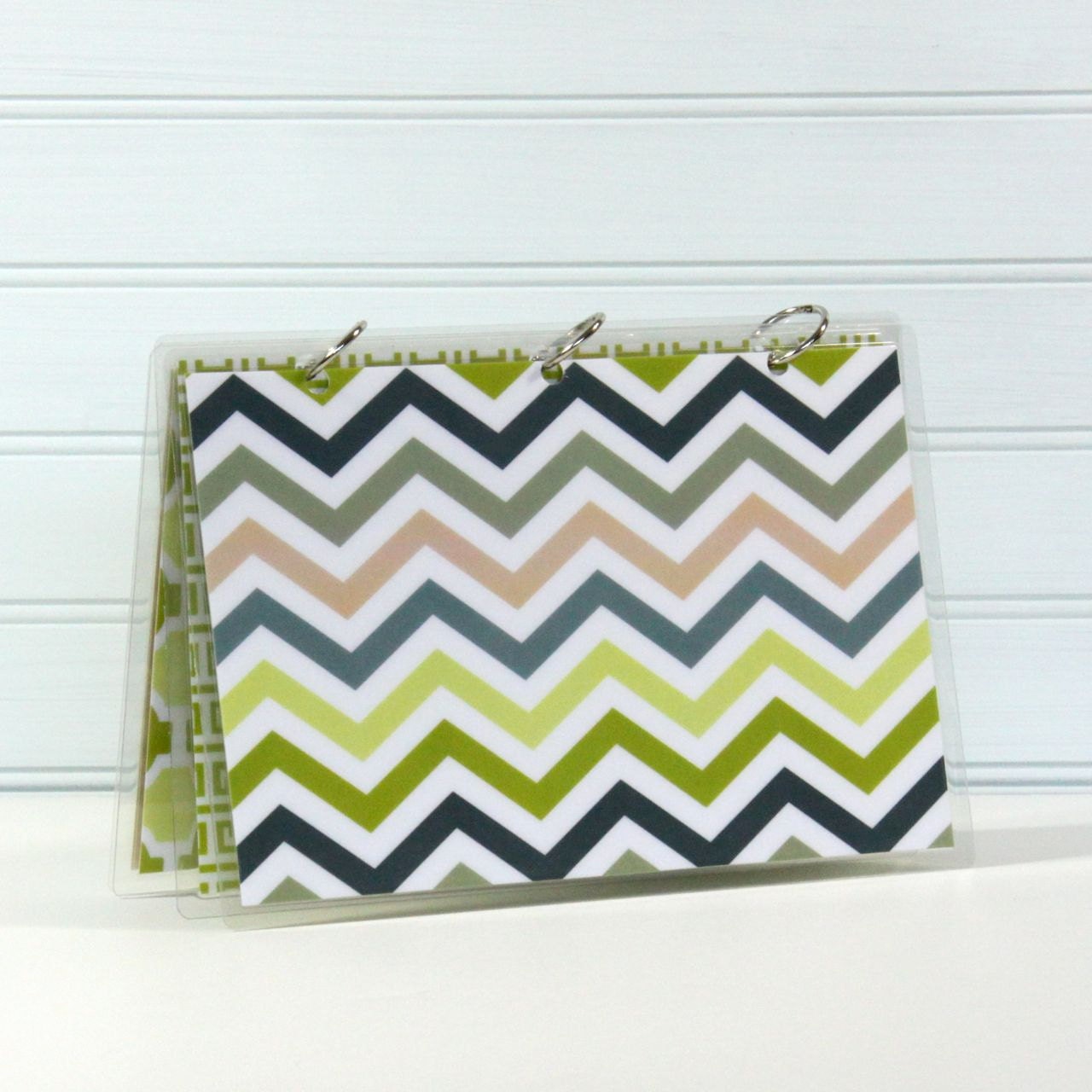 Three Ring Binder Journal, 6 x 9, Spring Trellis Chevron