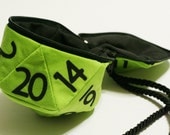 Neon Green D20 Gamer Dice Bag (Small), Dungeons and Dragons, D&D, gamer, coin purse bag, geek, tabletop gaming