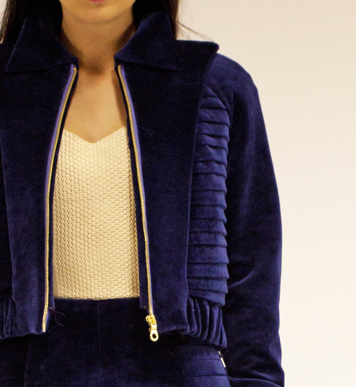 Thor Blue Velvet Bomber Jacket