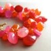 Pink and Orange Chalcedony Gold Fill Bracelet - Tango