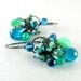 Blue and Green Mixed Gemstone Earrings