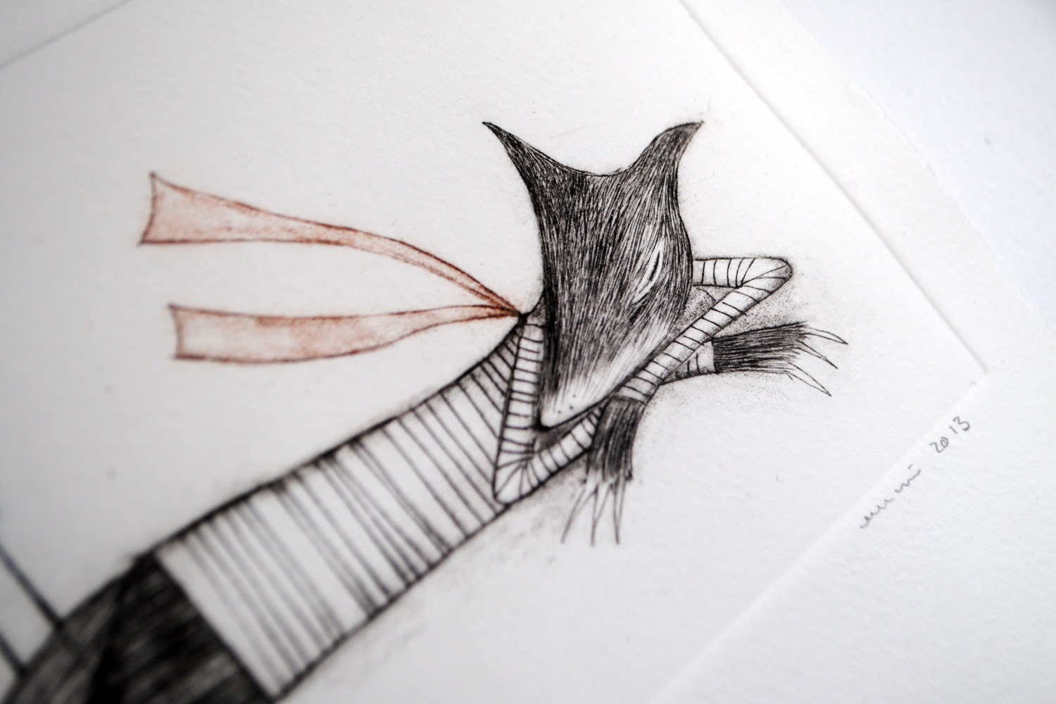 Wolf Dreams No.1, Drypoint