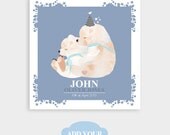 Customized Baby Girl Boy Nursery Art - 'I'll Keep You Warm' by Schmooks