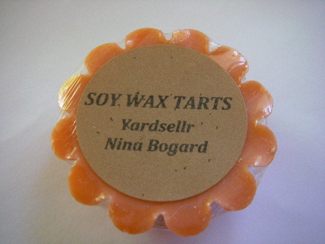 Set of 2 Soy Wax Tarts Melts Wickless Candles Fluted Shape