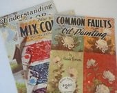 3 Vintage How to Art Books Mixing Color Oil Painting Walter Foster