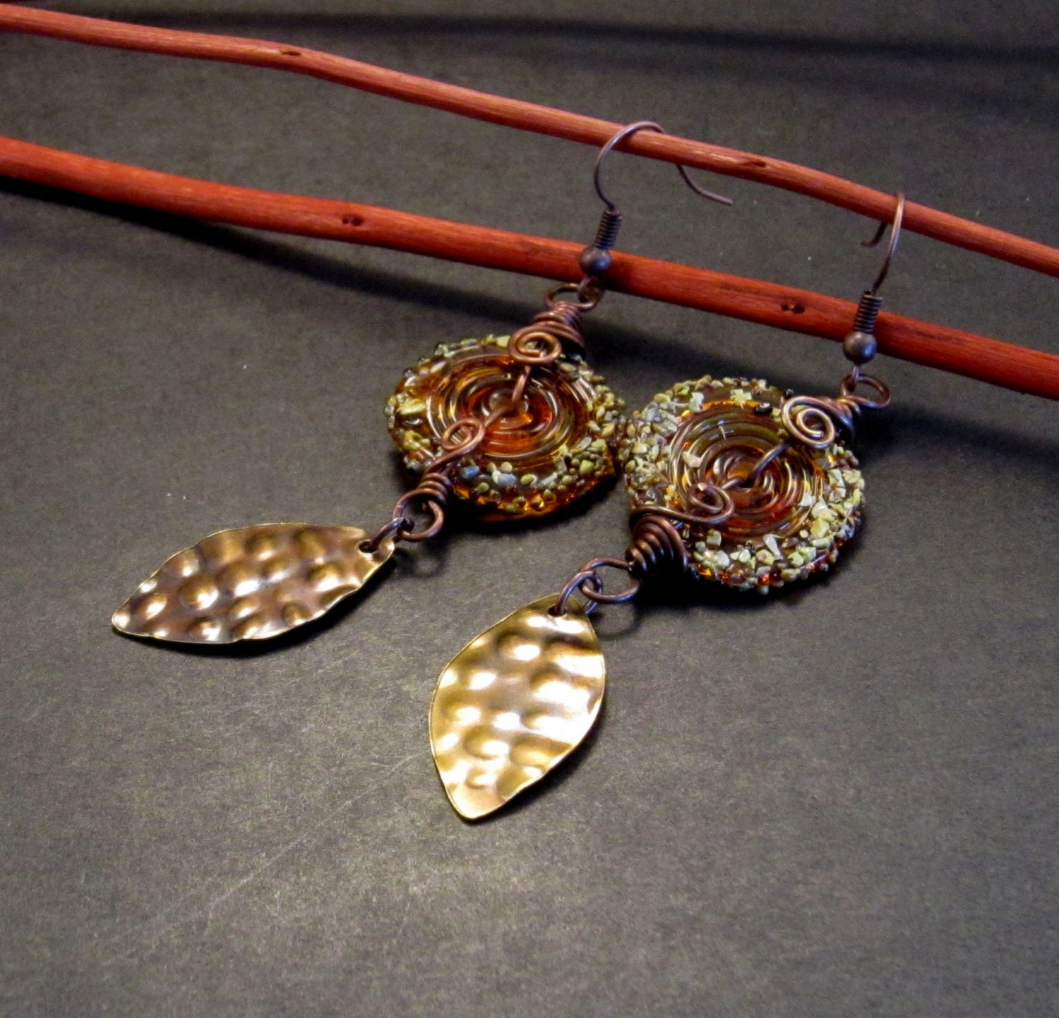 Glass Discs Earrings