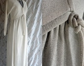 Formal Maxi Dress// 60s Dress // 70s Dress // Vintage 60s 70s White and Silver Metallic Knit Maxi Dress by Futura Couture of New York Size M