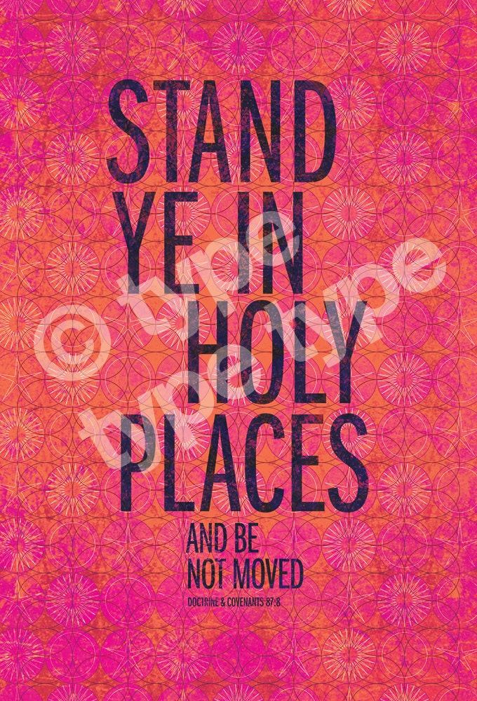 10-pack Stand Ye in Holy Places (2013 LDS Mutual Theme) pink / orange prints