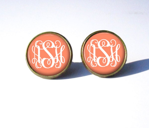 Monogram Stud Earrings (376)