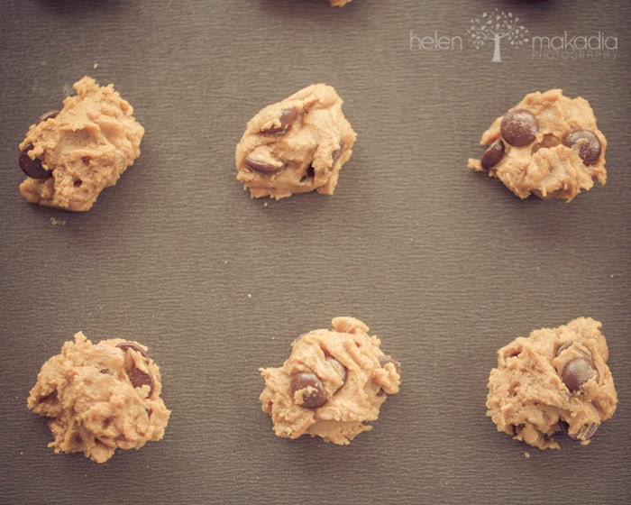 Fine Art Food Photography. Cookie Dough. Chocolate Chip. Kitchen and Home Decor. 8x10 Print