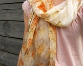 Silk scarf hand painted