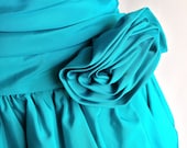 1980's Pretty in Teal Taffeta Party Dress Formal Prom POSITIVELY ELLYN brand