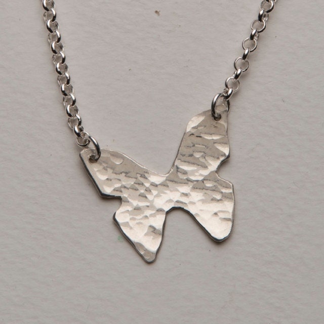 Hand hammered small butterfly