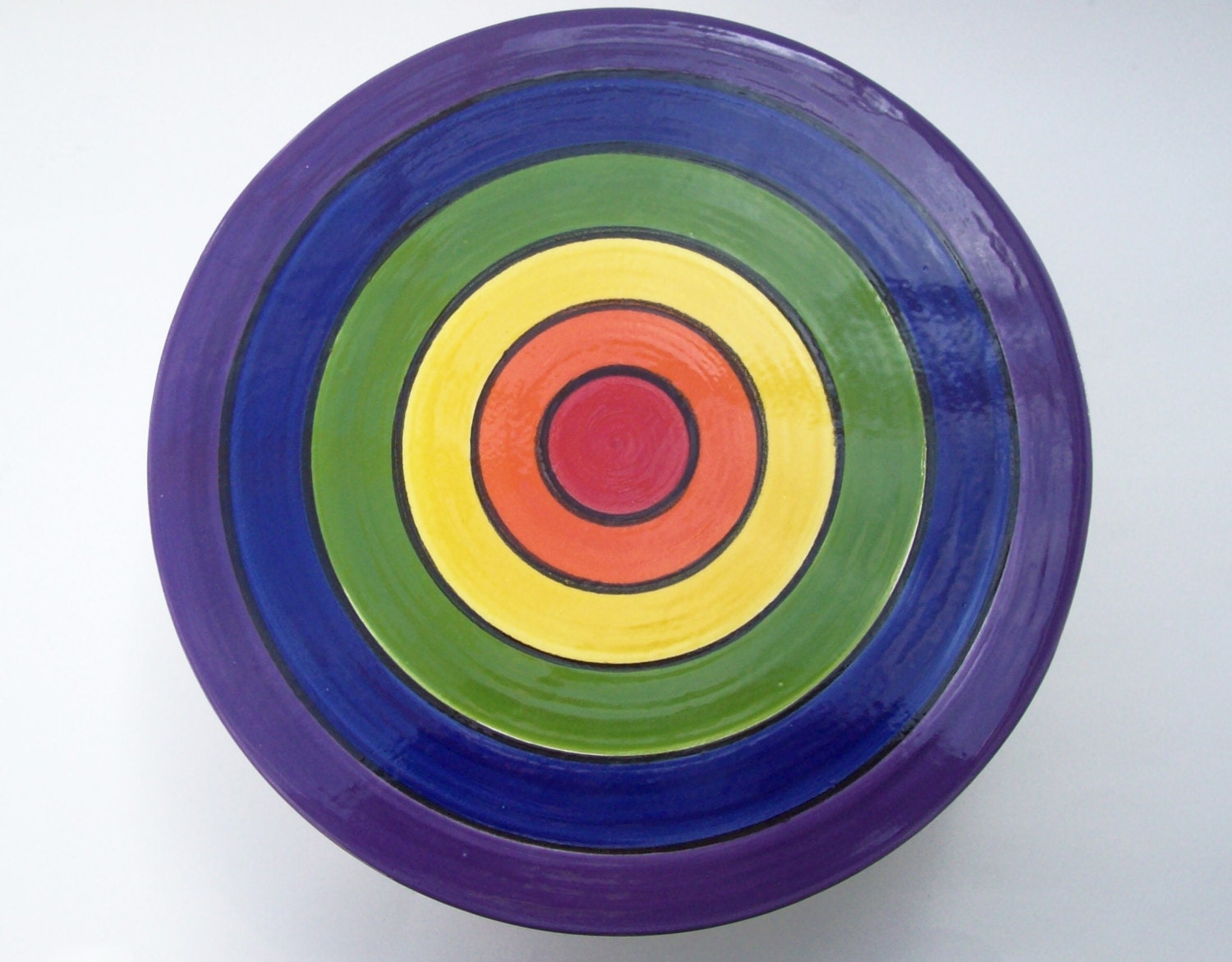 Cake Stand  Colorful Rainbow Delight - Ready to Ship