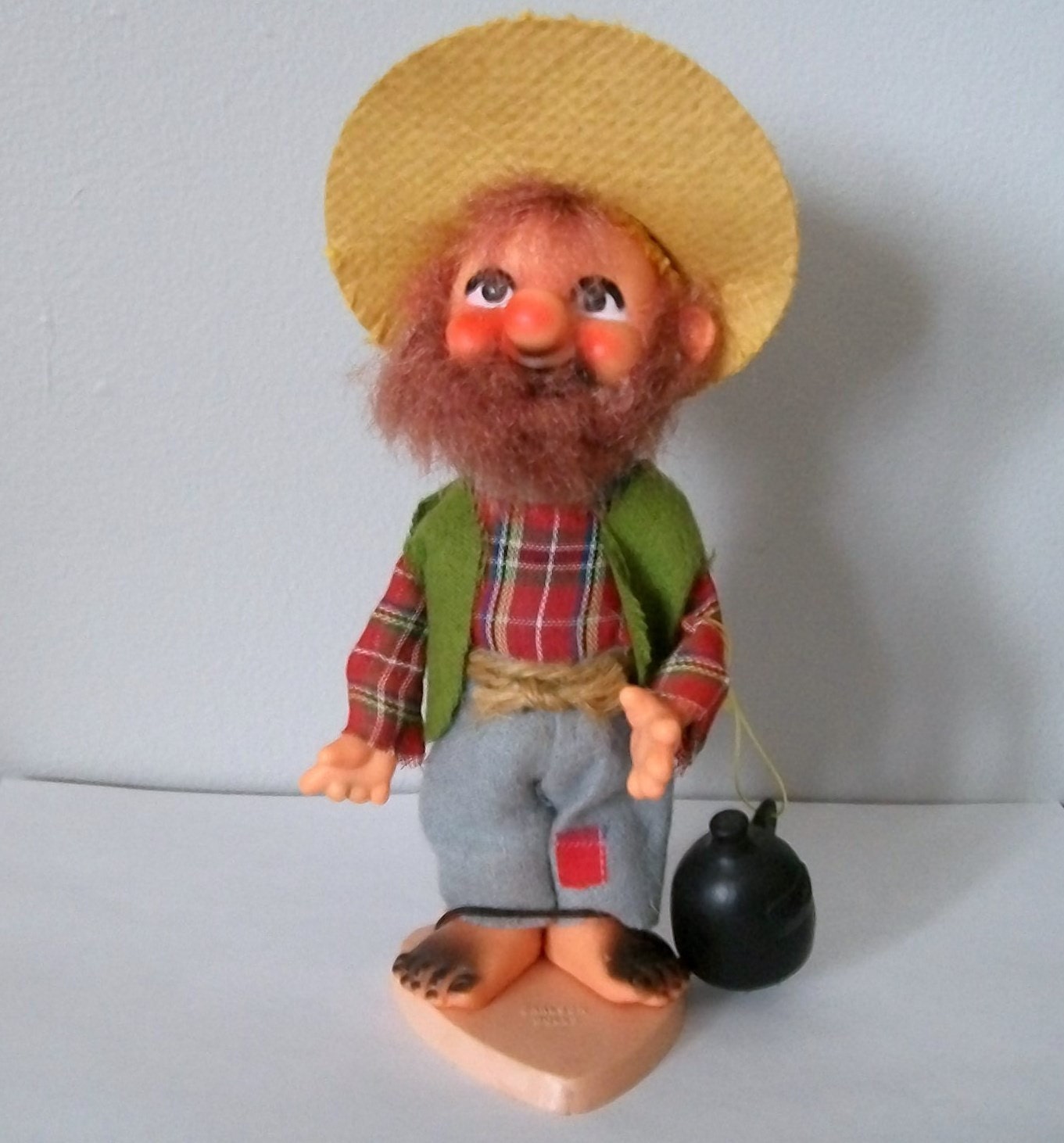 Vintage Hillbilly Doll, Moonshiner, Old Man, Carlson Dolls