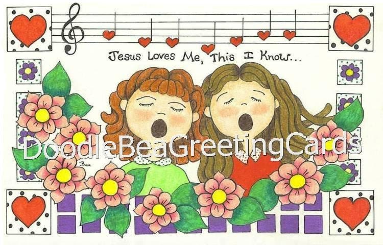 Jesus Love Me - Friendship - Sweet Melody (IN102) Inspirational - Christian - Encouragement Greeting Card