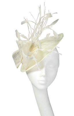Cream Fascinator Kentucky Derby or Wedding Hat