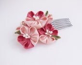 Sakura Tsumami Kanzashi Maiko Hair Comb Cherry Blossom