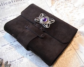 Amethyst Oracle - suede journal with linen writing paper