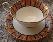 Antique Aynsley Porcelain China Teacup and Saucer Set Darling English Tea Time Collectible