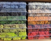 NEW Colors Reindeer moss-2 oz bag in your color choice-Deer foot Moss-Black-Sienna-Mango-Light blue and more 2 Oz. Bag Preserved Lichens