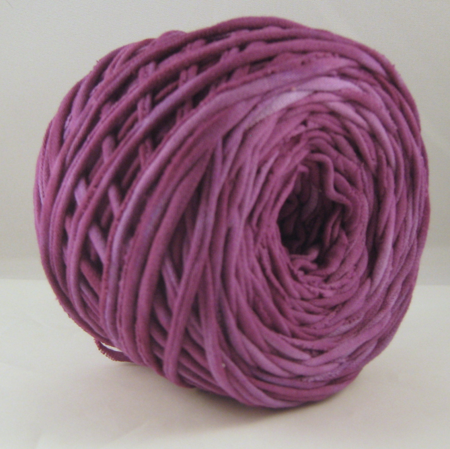 Hand Dyed T Shirt Yarn- Violet 60 Yards