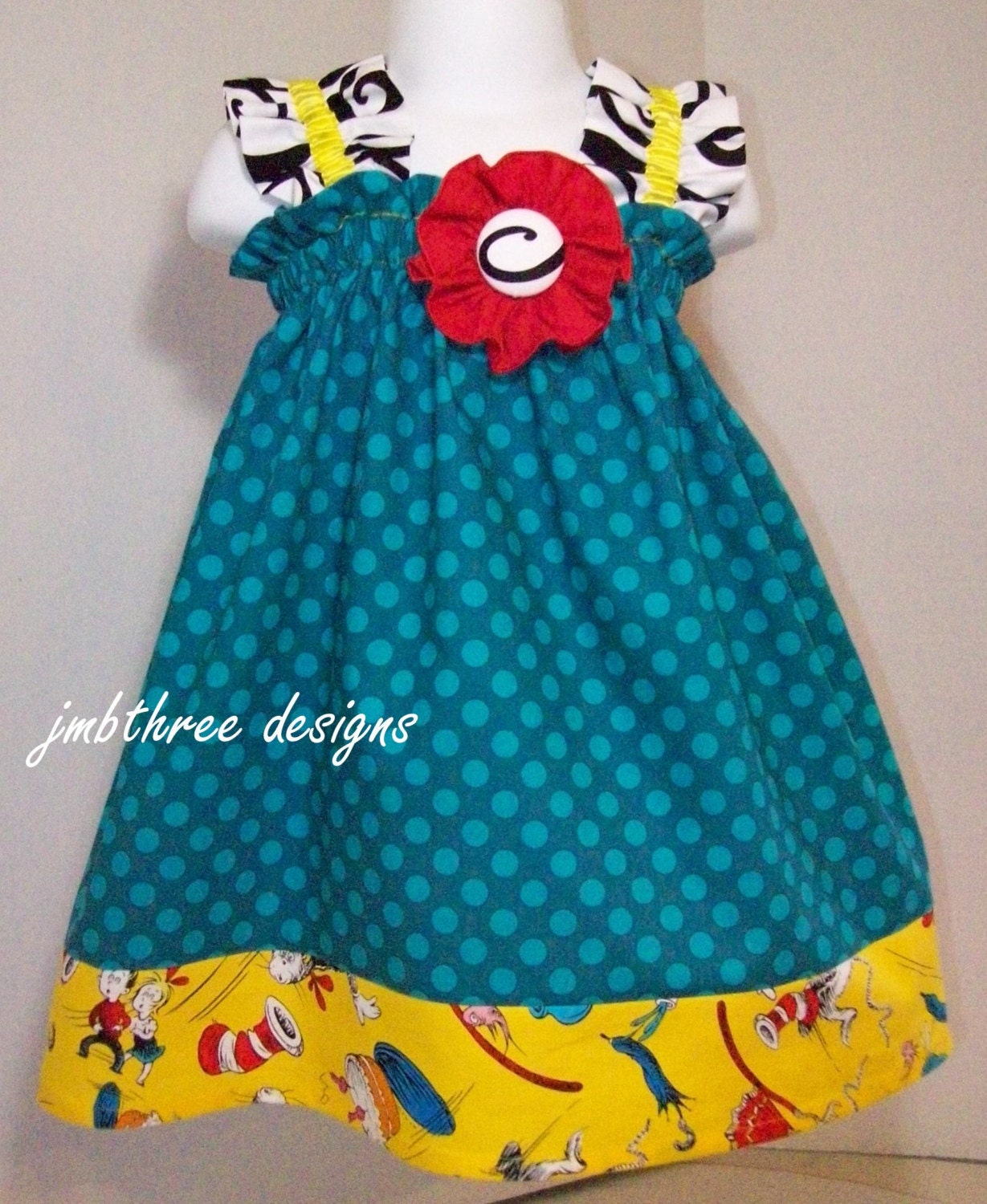 Cat in the Hat Dress size 6m, 9m, 12m, 18m, or 2t