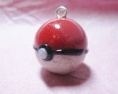 Custom Pokeball Charm-- YOU Choose Regular or Glow in the Dark Clay