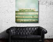 Large canvas, Montreal Landmark, IN STOCK, Montreal Airport sign - Montreal landmark series, 36"x36" gallery wrap, fine art photograph