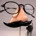 Nose Eyeglasses Holder, Key Hook Mustache, Father's day, Geeky Eyewear stand, Men Accessories, Unusual, Funny