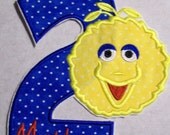 Iron On Applique -Birthday Number with Character 8889