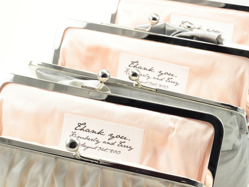 Monogram Clutch / Personalized Gift for Bridesmaids / Monogrammed Gifts (Add-On : Custom Message Label)