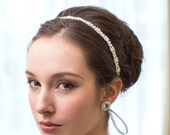 Rhinestone Bridal Headband / Bridal Headpiece / Crystal Wedding Hairband (Moonlit Frost Hairband)