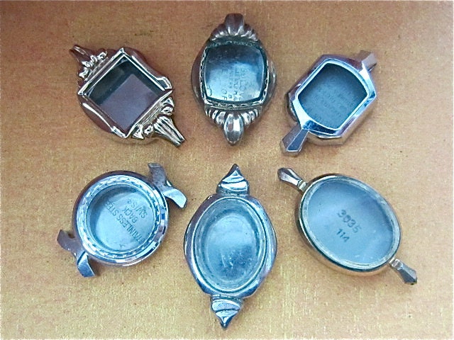 Vintage  Watch parts - Cases -  Steampunk - Scrapbooking  k34