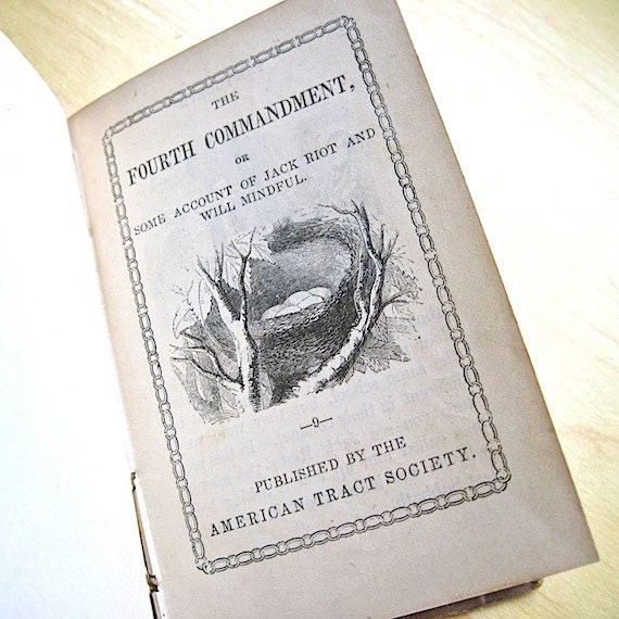 American Tract Society The Fourth Commandment and Good Examples for Good Children  about 1850