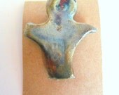 Little Spirit Raku Fired Clay Focal Pendant Finding
