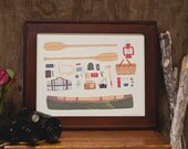 Canoeing 8.5x11 Print