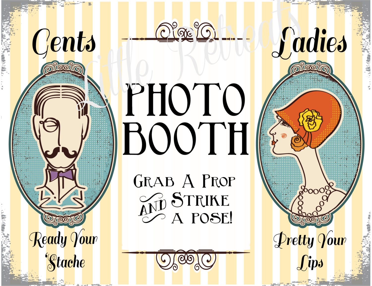 INSTANT DOWNLOAD. Printalbe PDF. Photo Booth Sign. Photo Booth Prop. Photobooth Prop. Photo Booth.Vintage Retr0