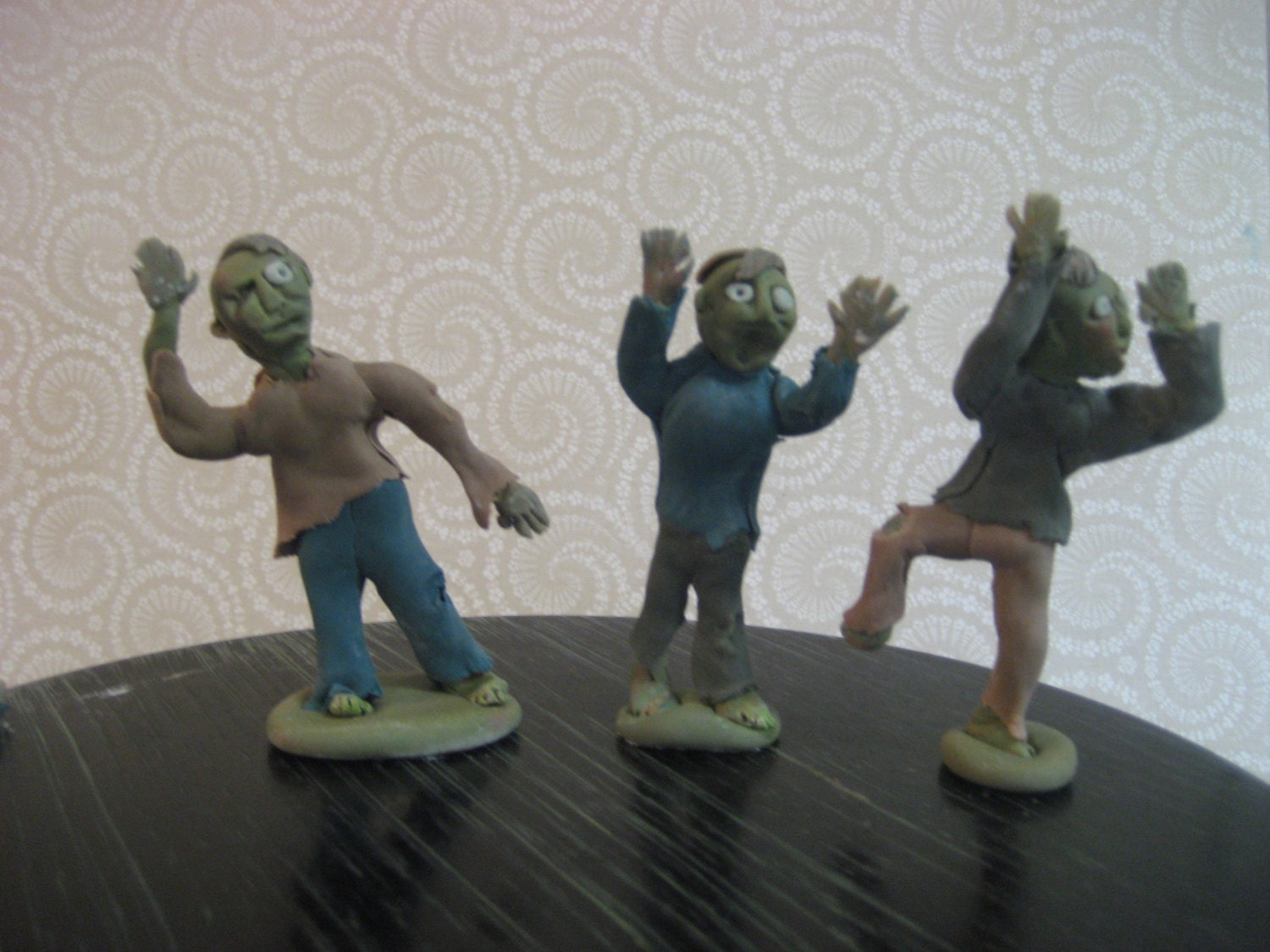 Custom ZOMBIE Wedding Cake Topper - Made to Order Bride and Groom PLUS 3 Additional ZOMBIES Il_170x135