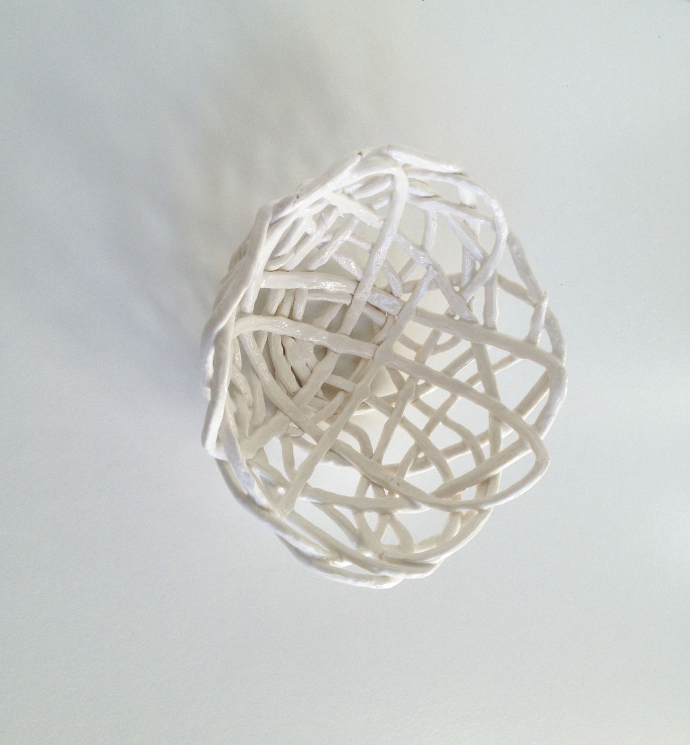 Porcelain Paperclay Filigree Bowl in white - MEDIUM - Porcelain paperclay