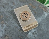 Transit Token Jewelry - Gift for Guy - Authentic Transit Token Money Clip - Denton Bus Lines, Denton, Texas - Initial N