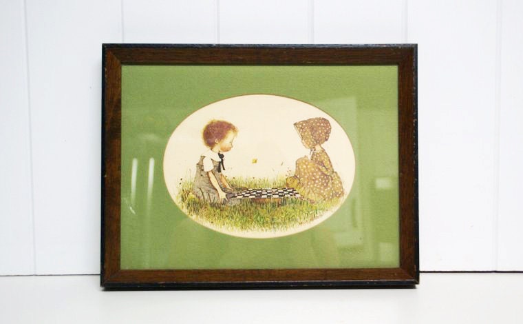 Vintage Framed Holly Hobbie  Print by speckleddog on Etsy