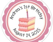 Custom First Birthday Labels, 1st Birthday Stickers, Birthday Decoration, Personalized Children Stickers,