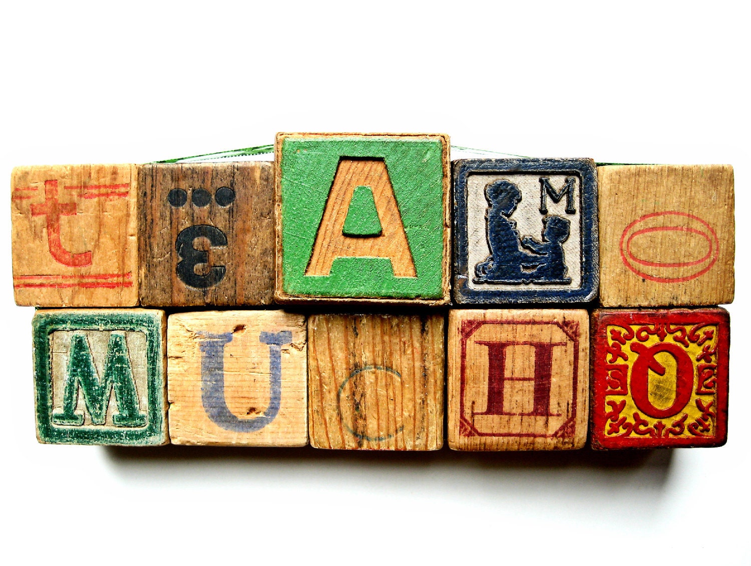 Te Amo Mucho - I Love You So Much - Creative Vintage Blocks Assemblage - Wedding Decoration - Home Decor - Eclectic Gift - Rustic Lettering