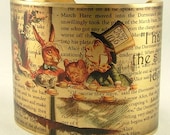 Alice In Wonderland Bracelet - A Mad Tea-Party - Literary Riddle Quote Brass Cuff