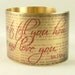 Jane Austen Jewelry Pride and Prejudice Literary Book - Marriage Proposal - Brass Cuff Bracelet in Red